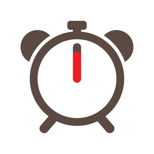 时钟定时器简单图标，闹钟图标，时间矢量插图。图片下载