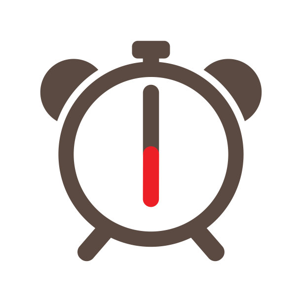 时钟定时器简单图标，闹钟图标，时间矢量插图。图片下载