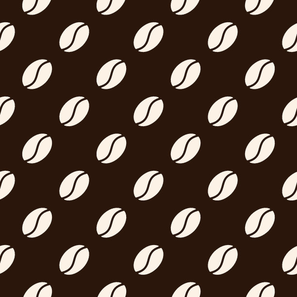 无缝模式与咖啡豆。矢量纹理图片下载