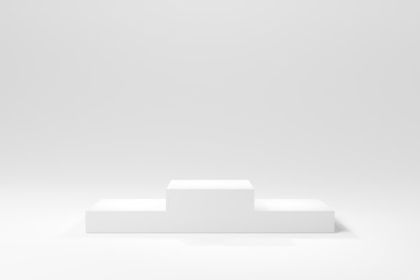 简单的白色讲台或产品展示站库存背景图片下载