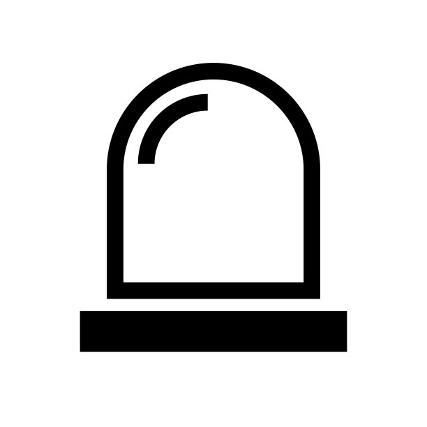 简单的警察旋转灯图标。紧急警报。向量。图片下载