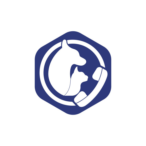 兽医诊所叫矢量标志设计。图片下载