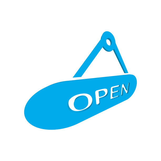 插图矢量图形的开放标志图标图片下载
