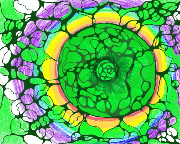 绿色脉轮安纳哈塔，神经学，艺术疗法，与潜意识合作图片下载