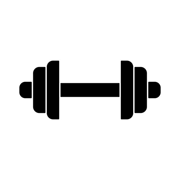 哑铃图标。体育馆用的哑铃。图片下载