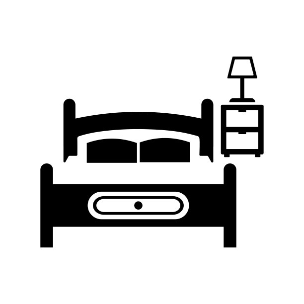 床，睡眠，卧室图标。图片下载