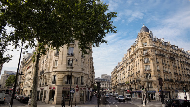 法国城市街道景观图片下载