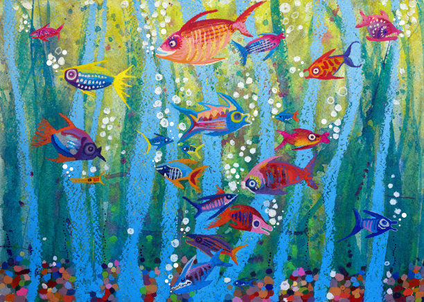 水族馆里的水族鱼。热带鱼。图片下载