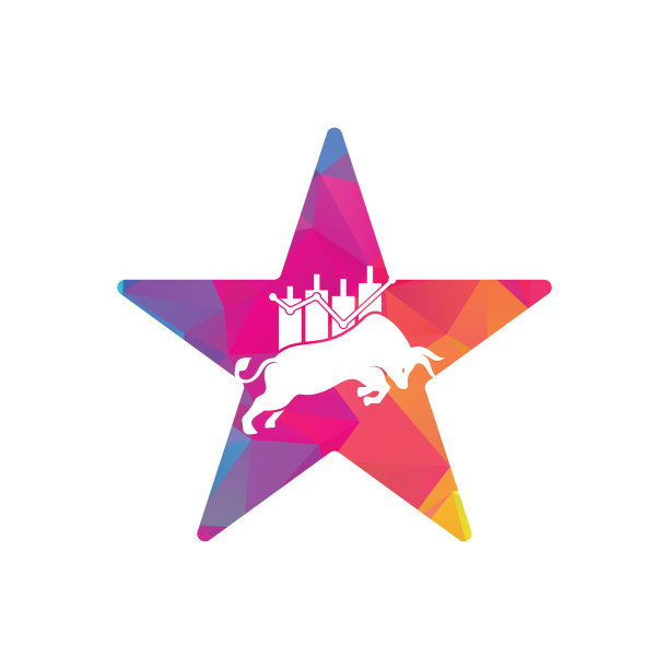 贸易公牛星形概念标志设计。图片下载