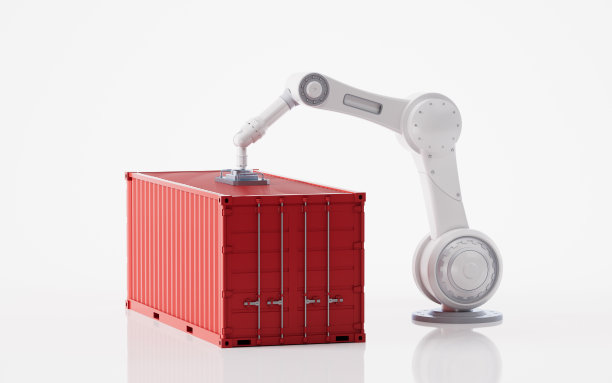 机械臂和工业容器，三维渲染。图片下载