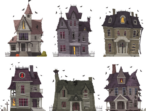 恐怖房子布景图片下载