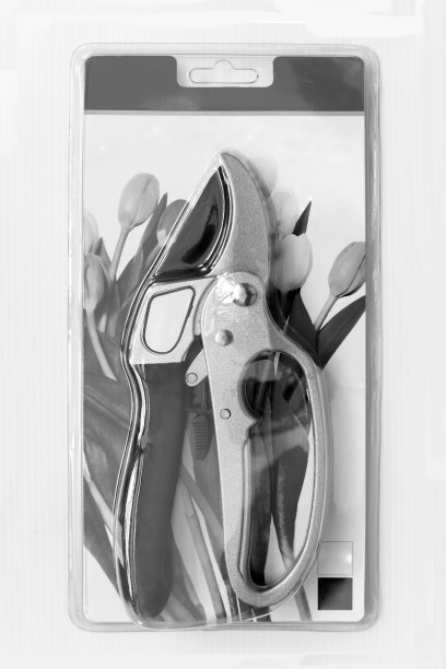 悬挂包装中的剪枝剪孤立在白色背景上图片下载