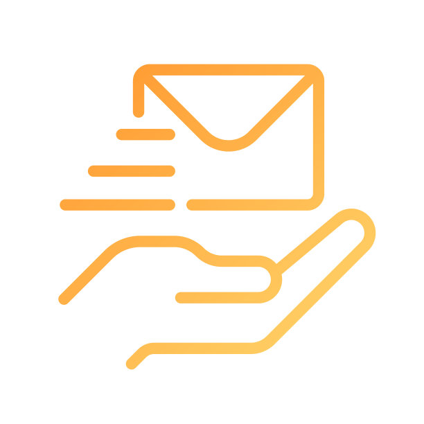 发送字母像素完美梯度线性矢量图标图片下载