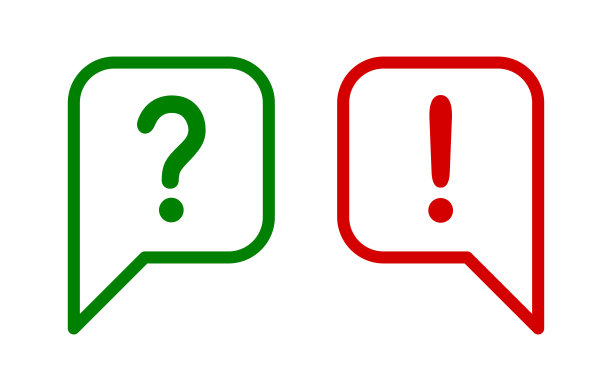 聊天图标与感叹号和问号图片下载