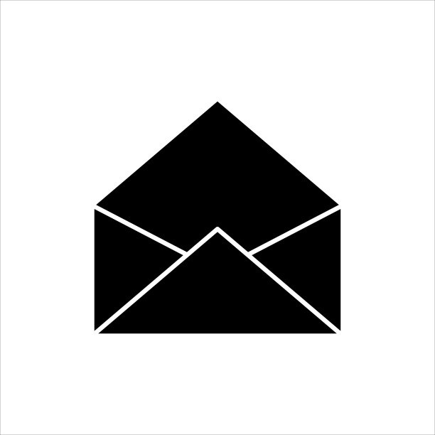 打开的信封图标插图，glyph图标样式，适用于应用程序、网站、移动应用程序，与消息相关的图标，简单的可编辑矢量设计图片下载