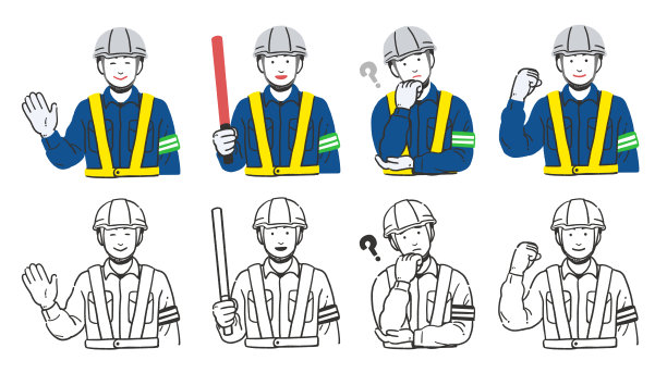 简单的上半身交通指南设置图片下载