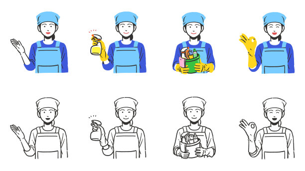 清洁风格的女性简单上身套装图片下载