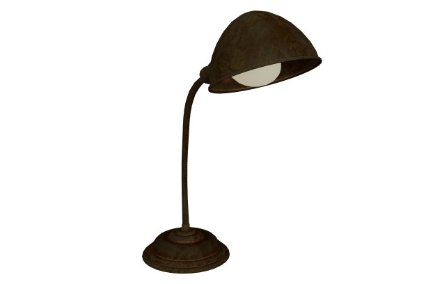 3d渲染旧台灯图片下载