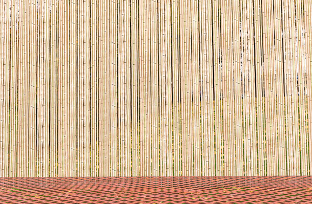 竹子纹理的背景和格子图案的木地板。图片下载