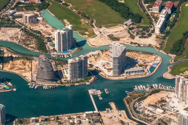 酒店及海滨物业航拍照片图片下载