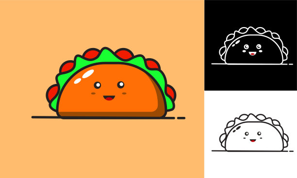 可爱的热狗载体图片下载