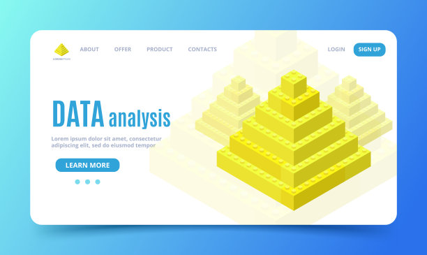 概念白网模板为打印和设计的数据分析。矢量插图。图片下载