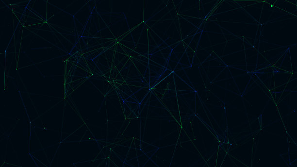 抽象的未来主义与蓝色背景上的连接线。丛结构。科学概念，商业，通信，医疗，技术，网络，网络，科幻。插图。图片下载