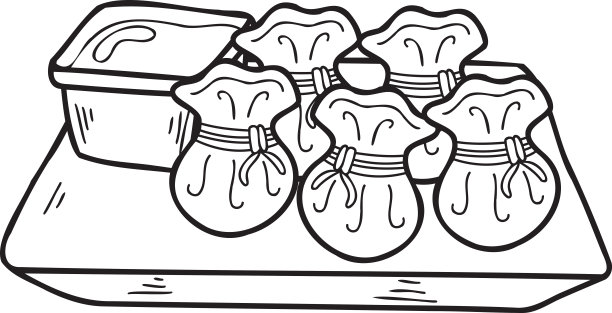 手绘日式饺子或日式饺子图片下载