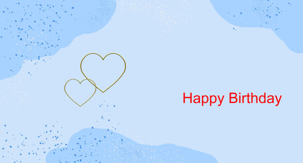 极简主义风格的漂亮明信片生日快乐图片下载