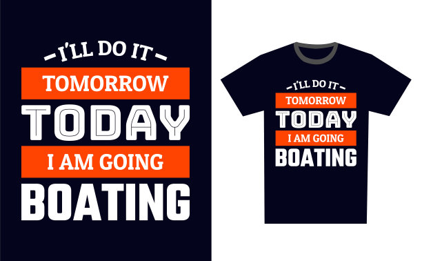 划船T恤设计模板矢量图片下载