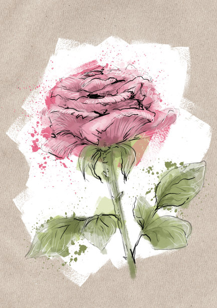 复古玫瑰的纹理背景。明信片、海报的模板。图片下载