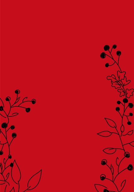 向量。圣诞快乐和新年快乐花卉背景，复制空间为您的文字。乡村垂直框架模板圣诞贺卡，婚礼邀请，派对邀请。手绘草图。图片下载