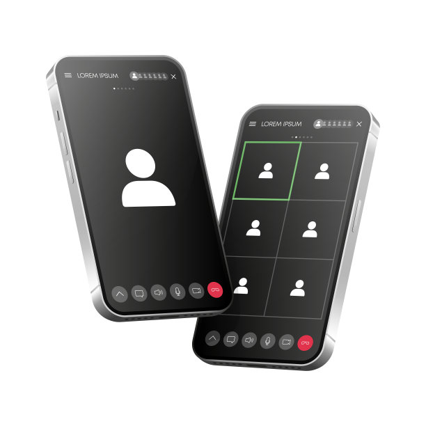 传入视频呼叫模型，视频邮件屏幕，智能手机接口矢量模板。3D界面，应用用户体验。视频通话屏幕模板。矢量插图。图片下载