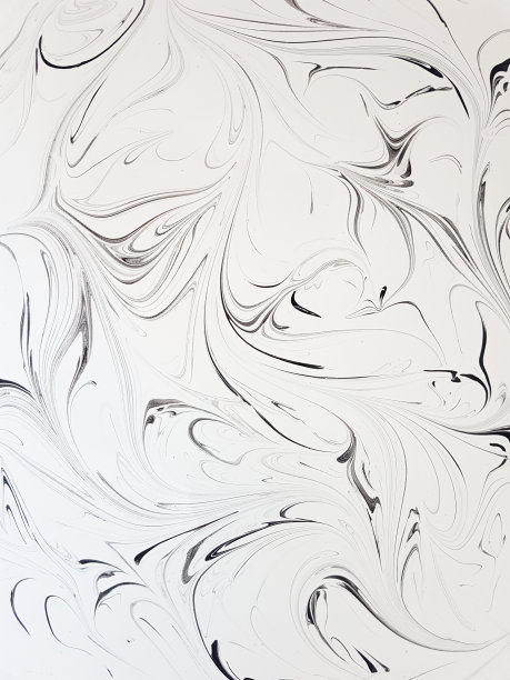 用液态丙烯酸漆进行黑白抽象画。平滑线条和污渍。图片下载