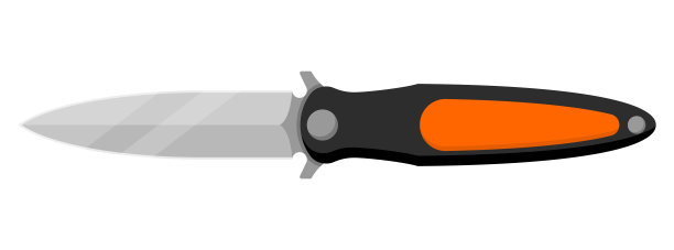 重叠图标。孤立的刀符号。折刀标志设计。图片下载