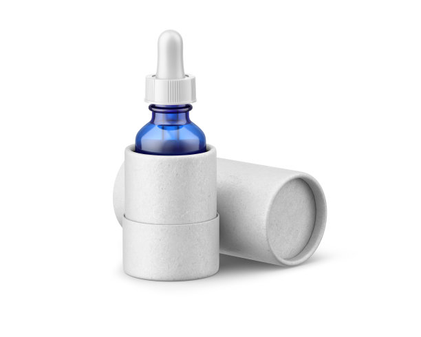蓝色玻璃滴管瓶与管模型图片下载