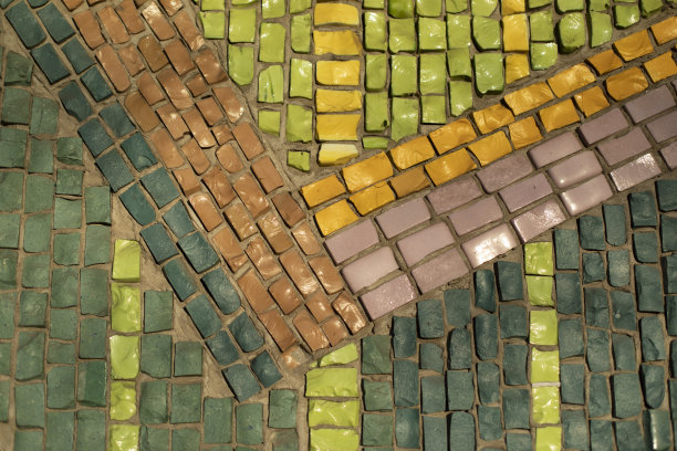 石头做的瓦片。玻璃碎片的图案。图片下载