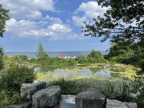 安大略多伦多的湖景图片下载