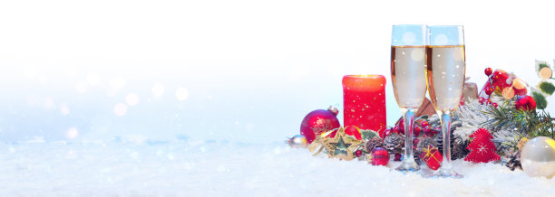 除夕庆祝活动背景与香槟图片下载