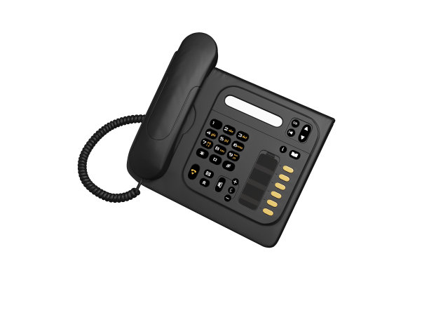 固定电话的三维插图在白色背景上没有阴影图片下载