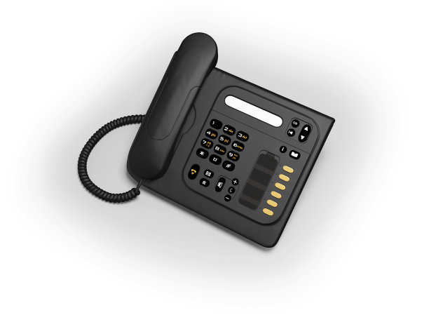 固定电话的三维插图在白色背景与阴影图片下载