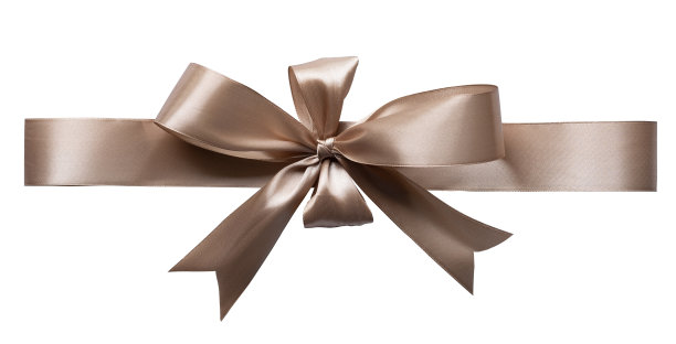 奢华的金色缎带蝴蝶结孤立的设计元素图片下载