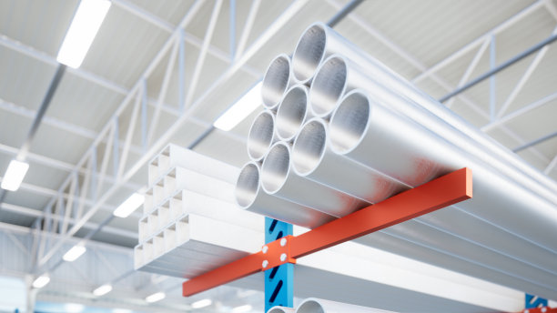 仓库钢管产品三维效果图。图片下载