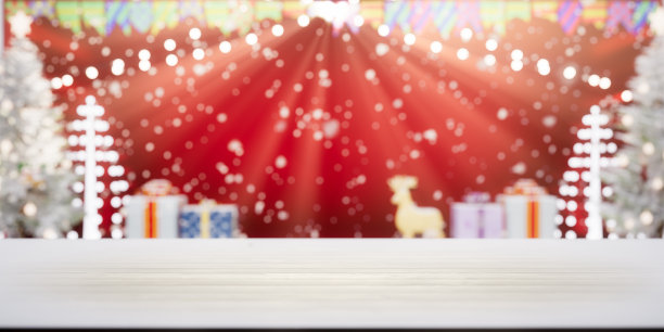 三维渲染的空白空间在木材柜台上的产品展示或背景。图片下载