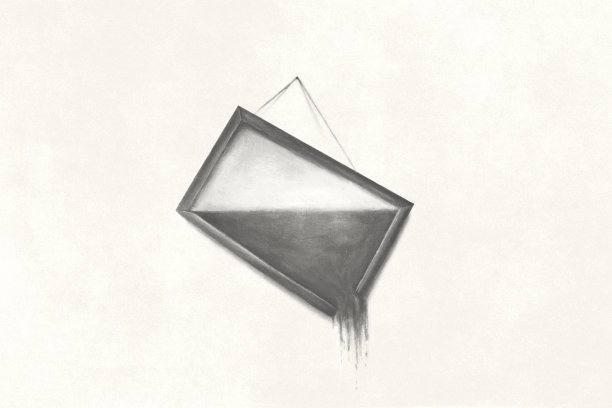 插画超现实水彩画，思维跳出框框概念图片下载