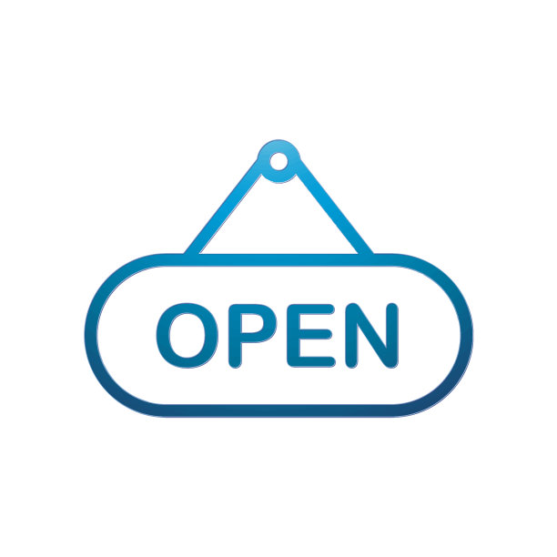 图解打开符号图标的矢量图形图片下载