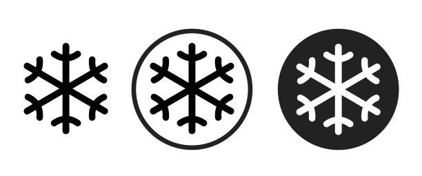 雪图标集。网站设置图标矢量。电脑和手机图片下载