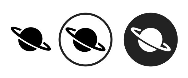 星球图标合集：电脑和手机网站矢量图标图片下载