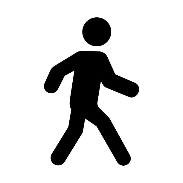 简单的平面图标矢量行走图片下载