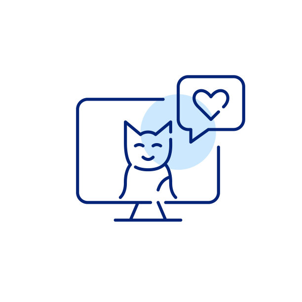 猫用户给了一个喜欢的反馈。像素完美，可编辑的笔画线图标图片下载